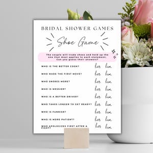 BRIDAL SHOWER GAME -- Bridal Shoe Game, Printable Bridal Shower Game, Fun Bridal Shower Activity, Editable Template, Canva
