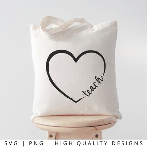 TEACHER SVG PNG - Teacher Heart Svg, Teacher Svg, Cut File, Cricut Svg, Gift for Teacher, Valentines Day Svg, Svg for Women, Valentine