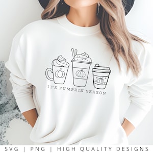 FALL SVG PNG - It&#39;s Pumpkin Season - Pumpkin Spice Svg, Fall Svg, Cricut Svg, Autumn Svg, Fall Seasonal Design, Fall Shirt Design, Fall png