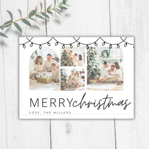 FAMILIEFOTOKAART - Canva-sjabloon voor fotokerstkaart, bewerkbare kerstkaart, kerstfotokaartsjabloon, familiefoto kerstkaart