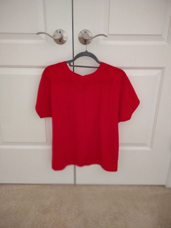 Vintage  Josephine Chaus Collections  Red Blouse … - image 1