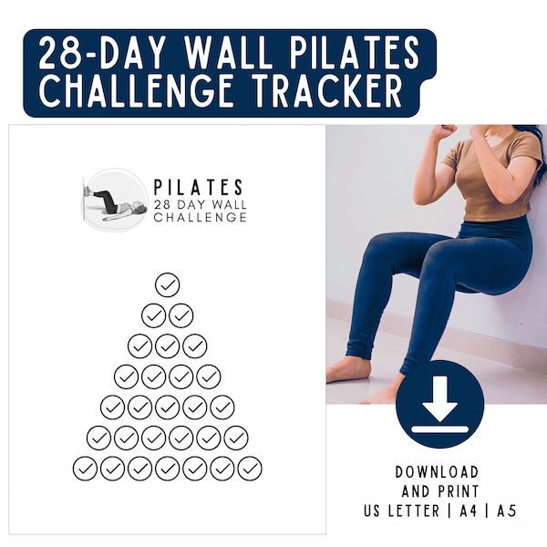 28 Day Chair Yoga Chart Etsy