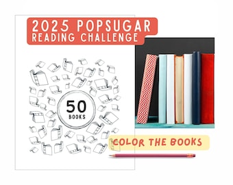 2025 POPSUGAR Reading Challenge Printable | 50-Book Tracker & Log PDF