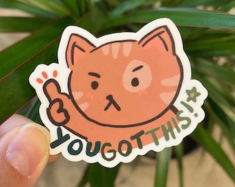 Motivational Cat Sticker