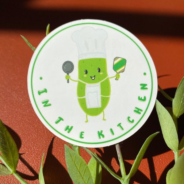 Pickle in the Kitchen - Cute Pickleball Sticker