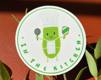 Pickleball Chef Vinyl Sticker – In the Kitchen Pickleball Pun
