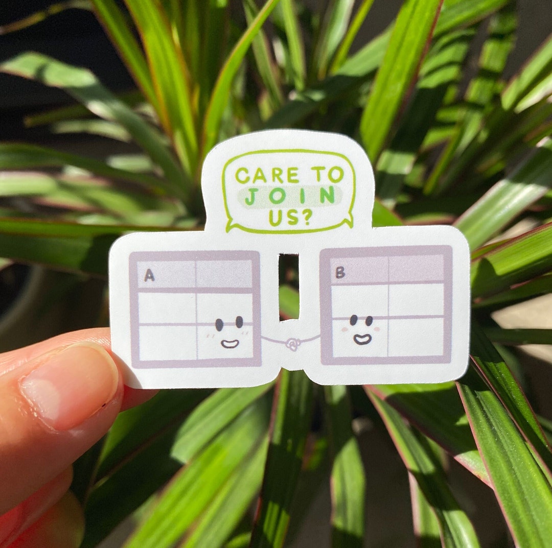 Care to JOIN Us? Data/sql Sticker - Cute Tech Sticker - Etsy