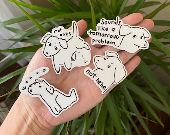 Derpy Dog Stickers - A Dog with Attitude - Laptop sticker