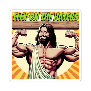 Flex on the Haters Holy Gains-sticker The Ultimate Deadlift-sticker Christelijke gewichtheffenbumper Sporttasdecoratie Oefening Meme voor hem