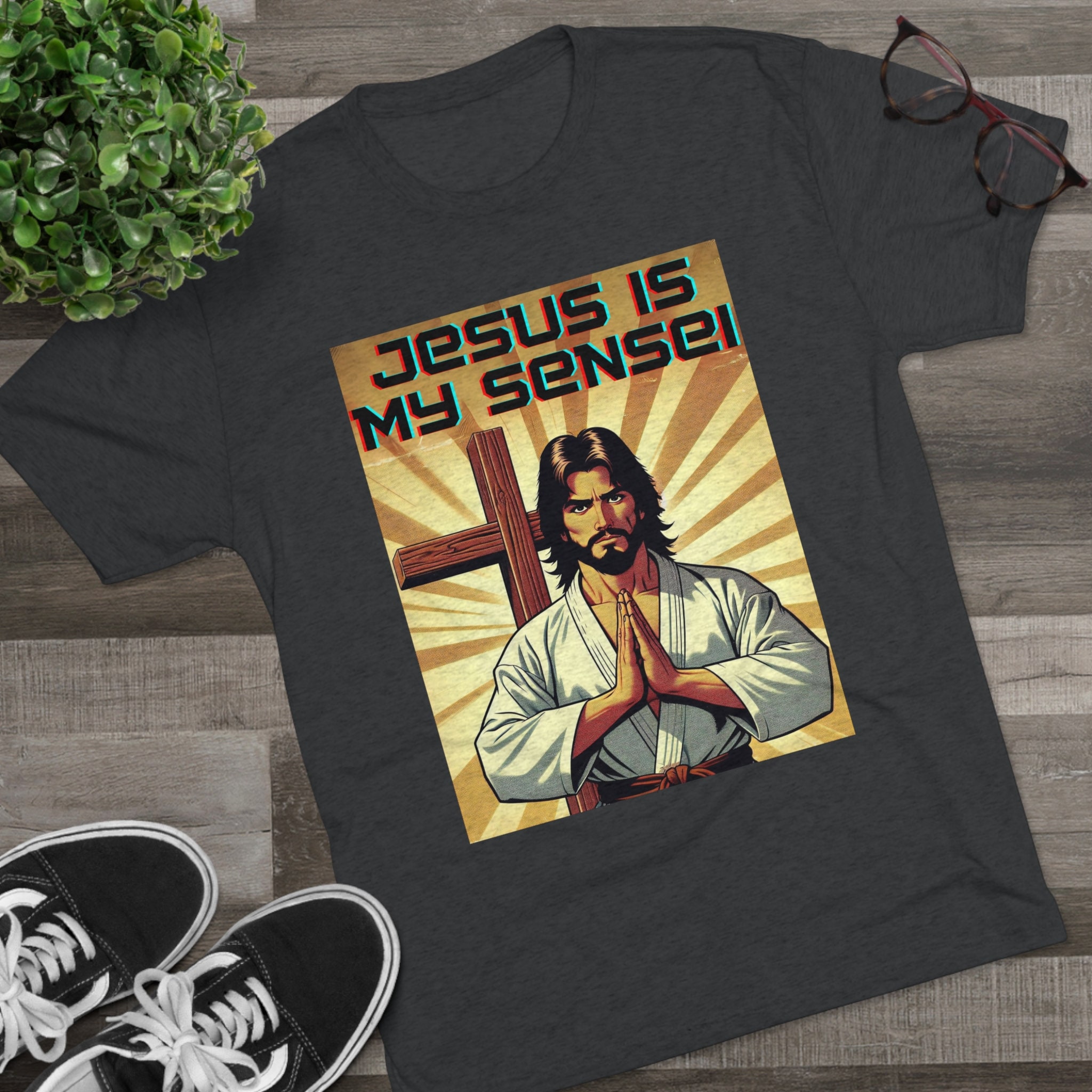 面白いイエスのミームのTシャツ 格闘技のTシャツ キリストのMMAミーム