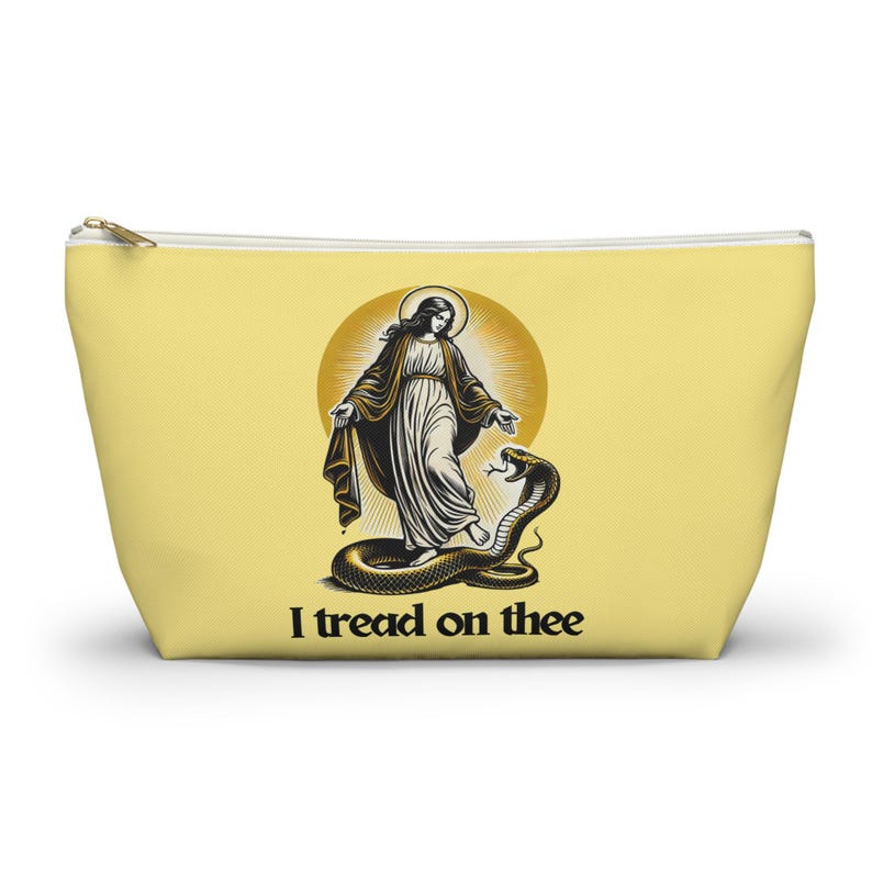Hail Mary Tread On Thee Rosary Chapel Veil Bag Catholic Mass Case I Tread Where I PleasemBlessed Virgin Mary RCIA Our Lady Guadalupe image 2