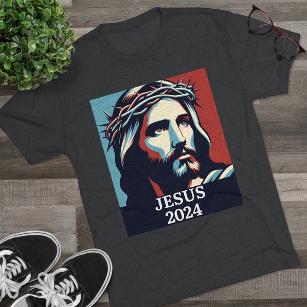 Jesus for President T-Shirt 2024 Presidential Shirt Make America Holy Again Tee