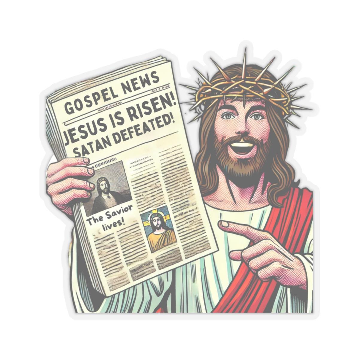 Good News Jesus Saves Sticker He is Risen Easter Decal Resurrection ...