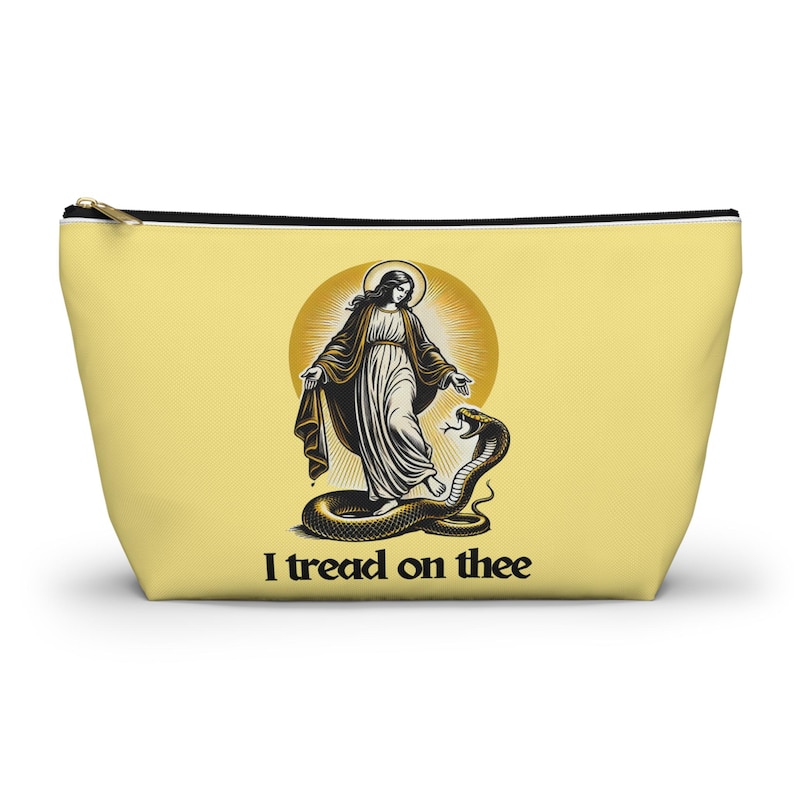 Hail Mary Tread On Thee Rosary Chapel Veil Bag Catholic Mass Case I Tread Where I PleasemBlessed Virgin Mary RCIA Our Lady Guadalupe image 1