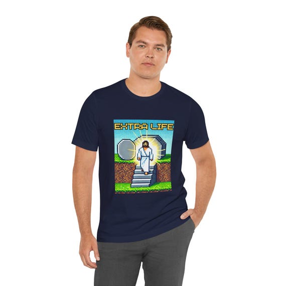 Funny Jesus Gaming T-shirt He is Rizzin' Shirt Christ Has Risen 8