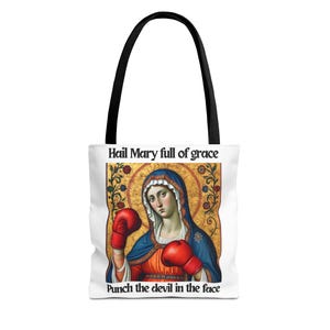 Katholische Masse Einkaufstasche Hail Mary Punch Teufel Schleier Tasche Kirche Tote Eucharistie Östlich-Orthodoxe Rosenkranz Tote