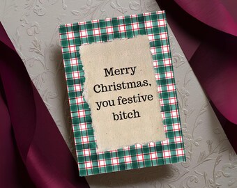 Funny Adult Christmas Card Printable A7 5x7 – Sarcastic Holiday Humor, Digital Download, Blank Inside