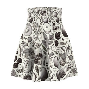 Black White And Gray Pattern , Modern Style, Stylish And Comfortable, Soft Touch, Woman Best Gift, Women&#39;s Skater Skirt (AOP)