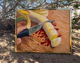 Joey Original Framed Acrylic Painting