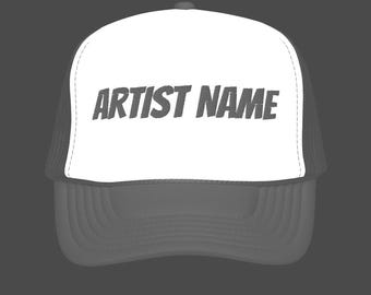 Custom DJ Trucker Hat / Personalized Festival Hat / Bass Music Festival Hat / House Music Trucker Hat