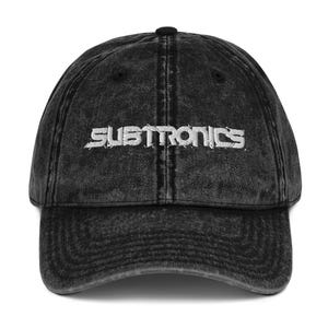 Gorra de papá de sarga de algodón vintage de Subtronics / Gorra de festival de Subtronics