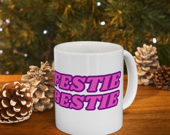 Festie Bestie Mug / Festie Bestie Valentines Coffee Cup / EDM Valentines Day Gift / Valentines Day Coffee Mug / Valentines Day Coffee Cup