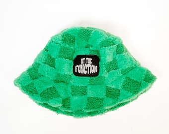 Fuzzy Bucket Hat / EDM Festival Bucket Hat / Unisex Rave Bucket Hat