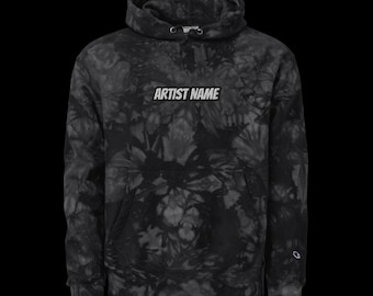 Custom EDM DJ tie-dye hoodie / Personalized Embroidered EDM Hoodie Mens Womens
