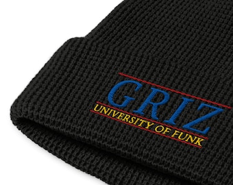 Griz Universität of Funk Waffel beanie / Griz Winter Bestickter Hut