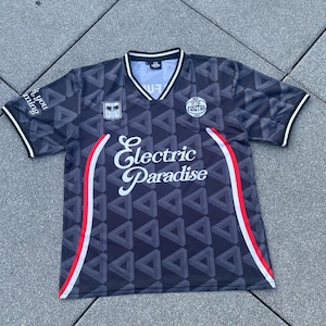 Electric Paradise Jersey (Black) / Unisex EDM Festival Jersey / Dubstep Jersey / Rave Soccer Jersey