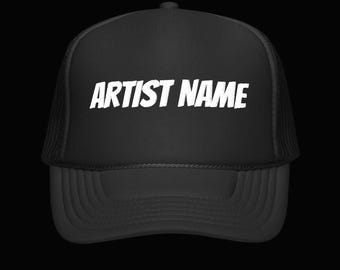 Custom EDM DJ Trucker Hat / Personalized Bass/House/Techno Trucker Cap