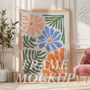 Modern Frame Mockup PSD Smart Object Vertical Print Mockup Natural Sunlight Photo Mockup Interior Frame Mockup Instant Digital Download