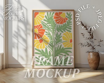 Interior Frame Mockup Photoshop Mockup Smart Object Mockup Digital Art Mockup Download Minimalistic Photo Mockup Vertical Frame Mockup