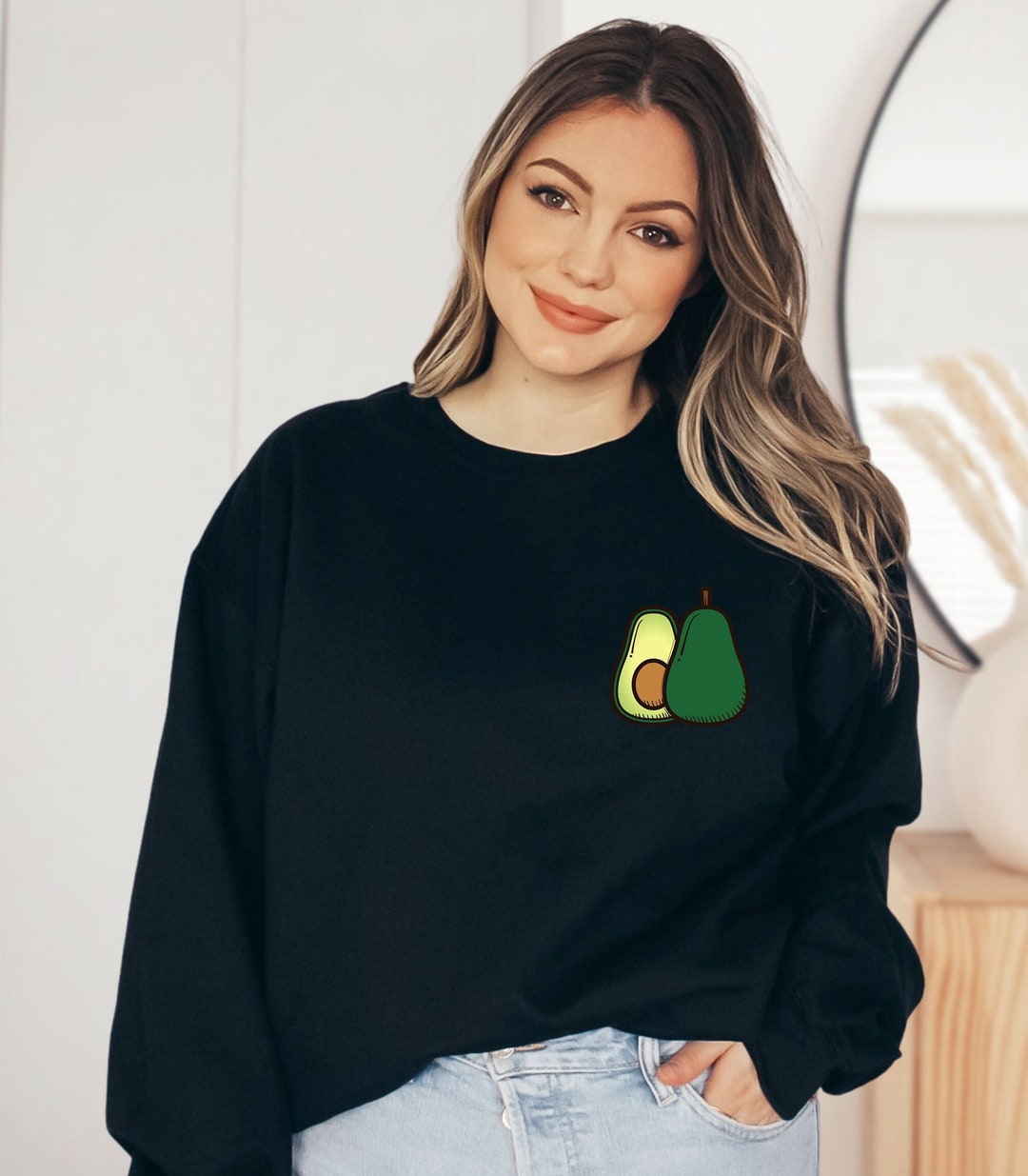 Avocado Sweatshirt for Her Avocado Gift Sweatshirt Cute Etsy