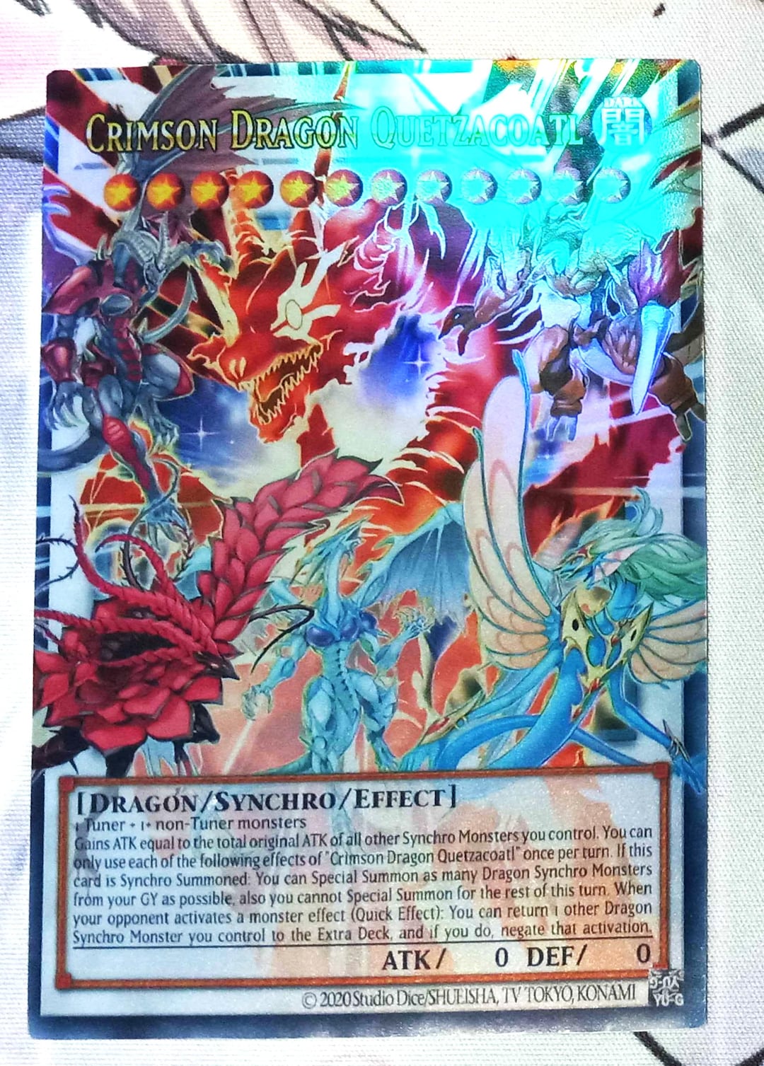 yugioh crimson dragon card BLZD-EN036 The King Secret Rare Chapters. Yu-Gi-Oh Crimson Crisis Single Red