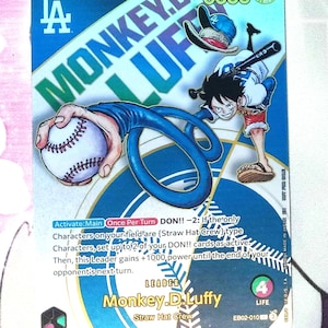 one piece card dodger game Luffy one piece card game EB02-010 x Los Angeles Dodgers main image 0