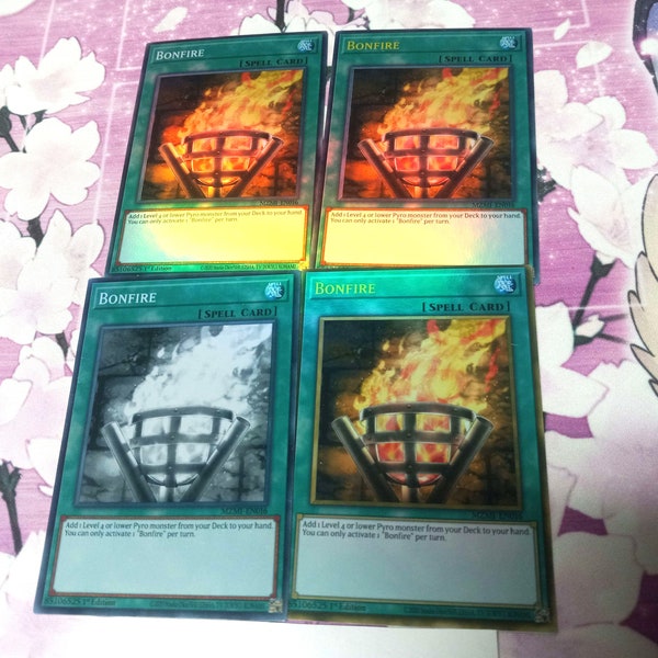 Proxy Bonfire MZMI-EN016 Super Ultra Gold Ghost Orica Yugioh