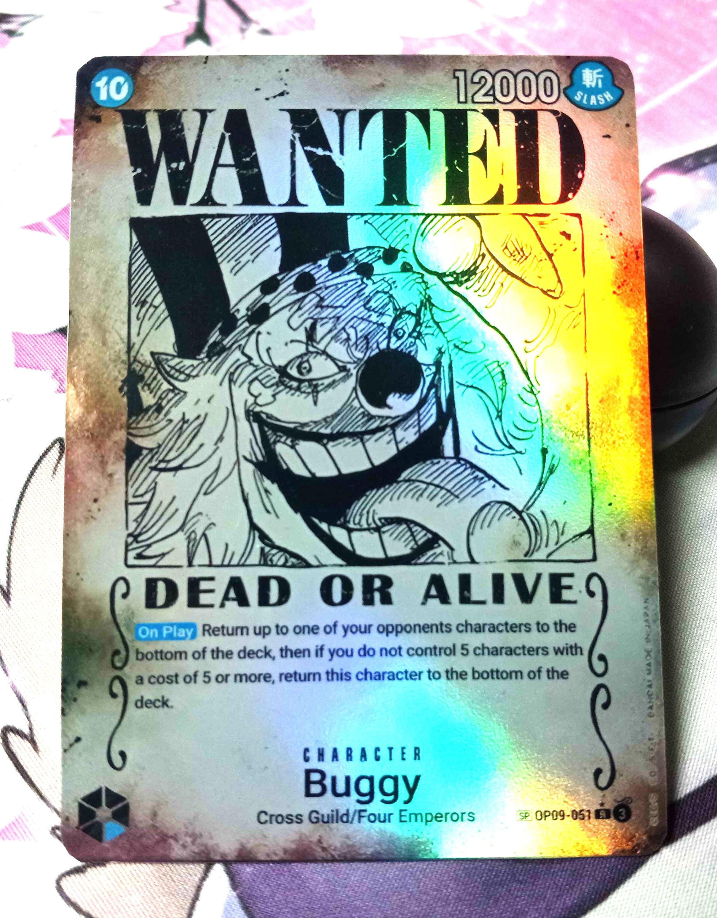 Wanted Buggy Cross Guild/four Emperors OP09-051 Proxy One