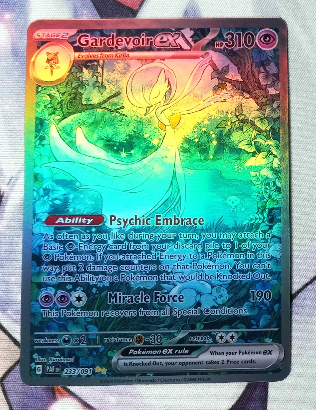 ポケモンカードゲーム Gardevoir EX SPECIAL ART RARE Gardevoir EX Alt Art 233/091 Paldean Fates Proxy Pokemon TCG - Etsy