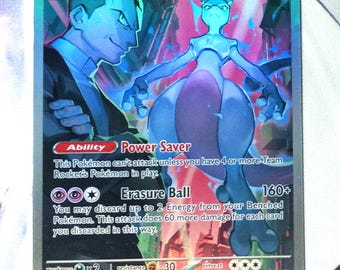 Team Rocket's Mewtwo ex 231/182 -Special Illustration SV10: Destined Rival Proxy Pokemon TCG