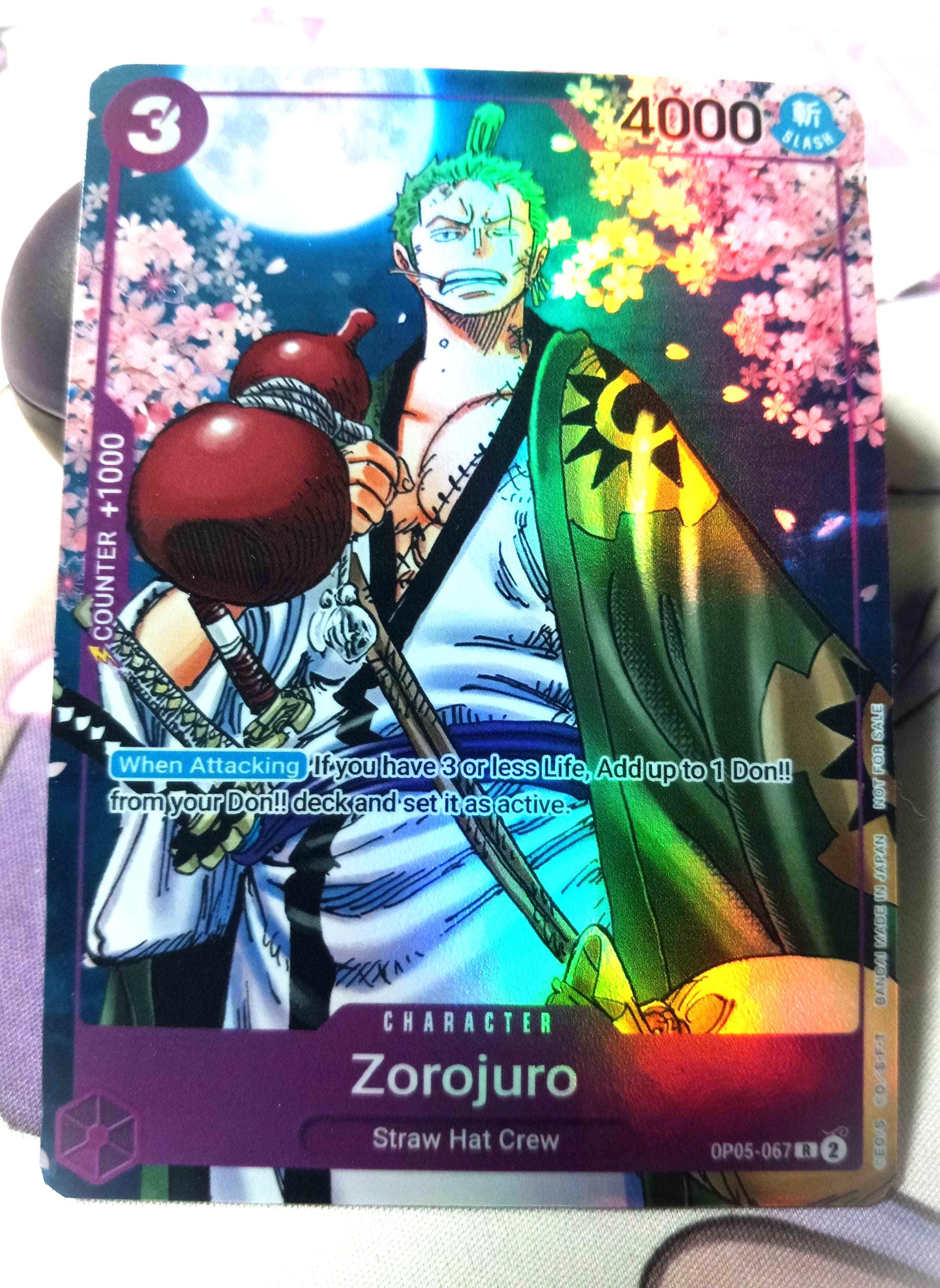 蓮様　　ゾロ Zorojuro Zoro-juurou OP05-067 Proxy One Piece Card Game - Etsy