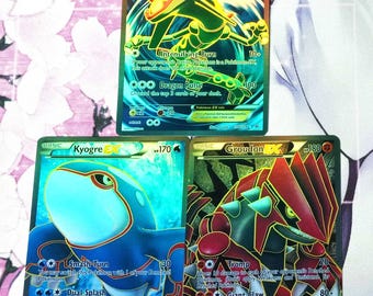 Rayquaza Kyogre Groudon Ex Arte completo 104/108 106/108 Proxy Exploradores Oscuros Pokémon