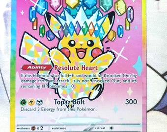Pikachu Ex - 277/217 Proxy Pokemon TCG MEGA Dream Ex - Etsy