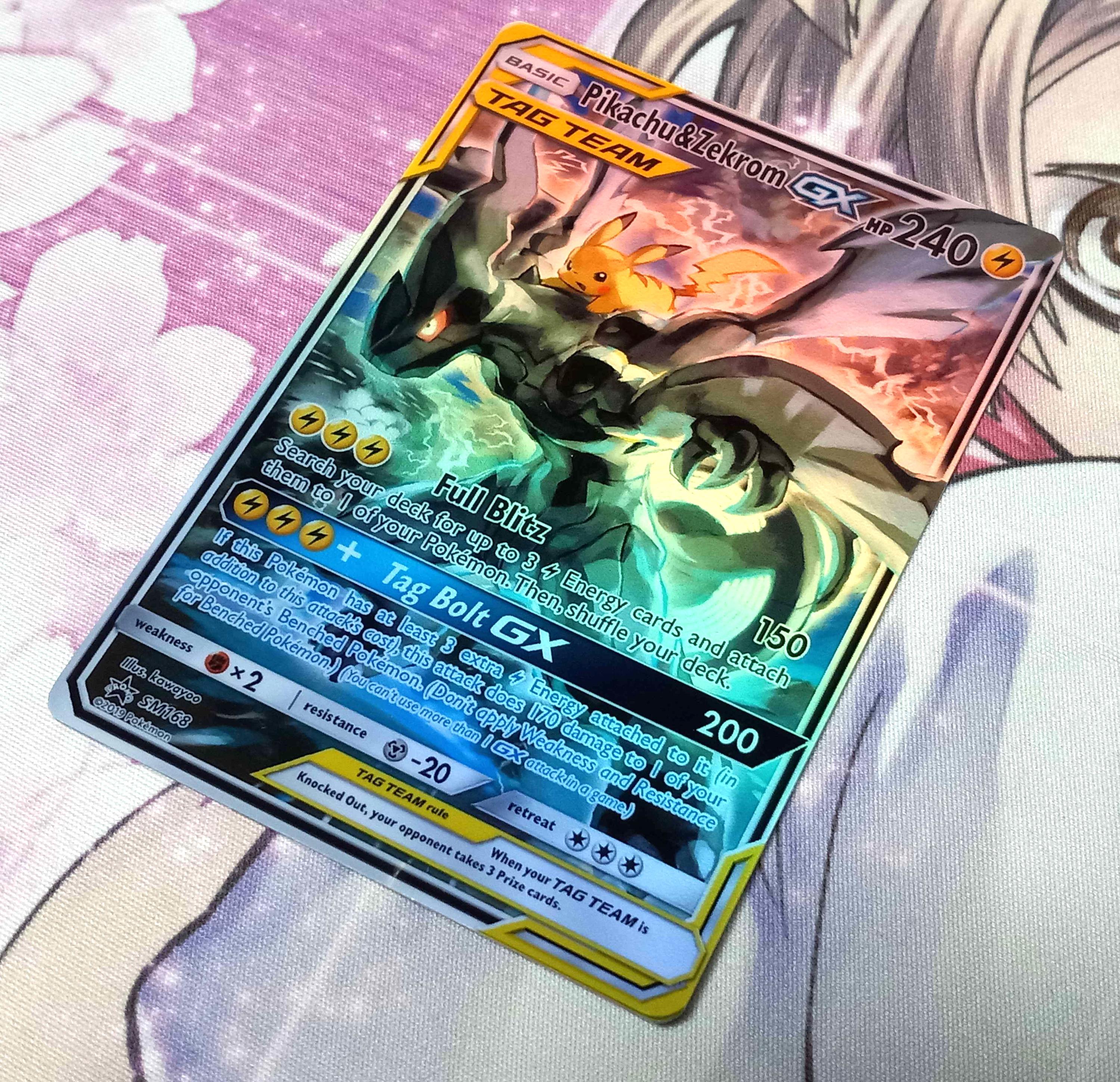 Pikachu & Zekrom GX SM168 - SM Promos Tag Team Proxy Pokemon TCG