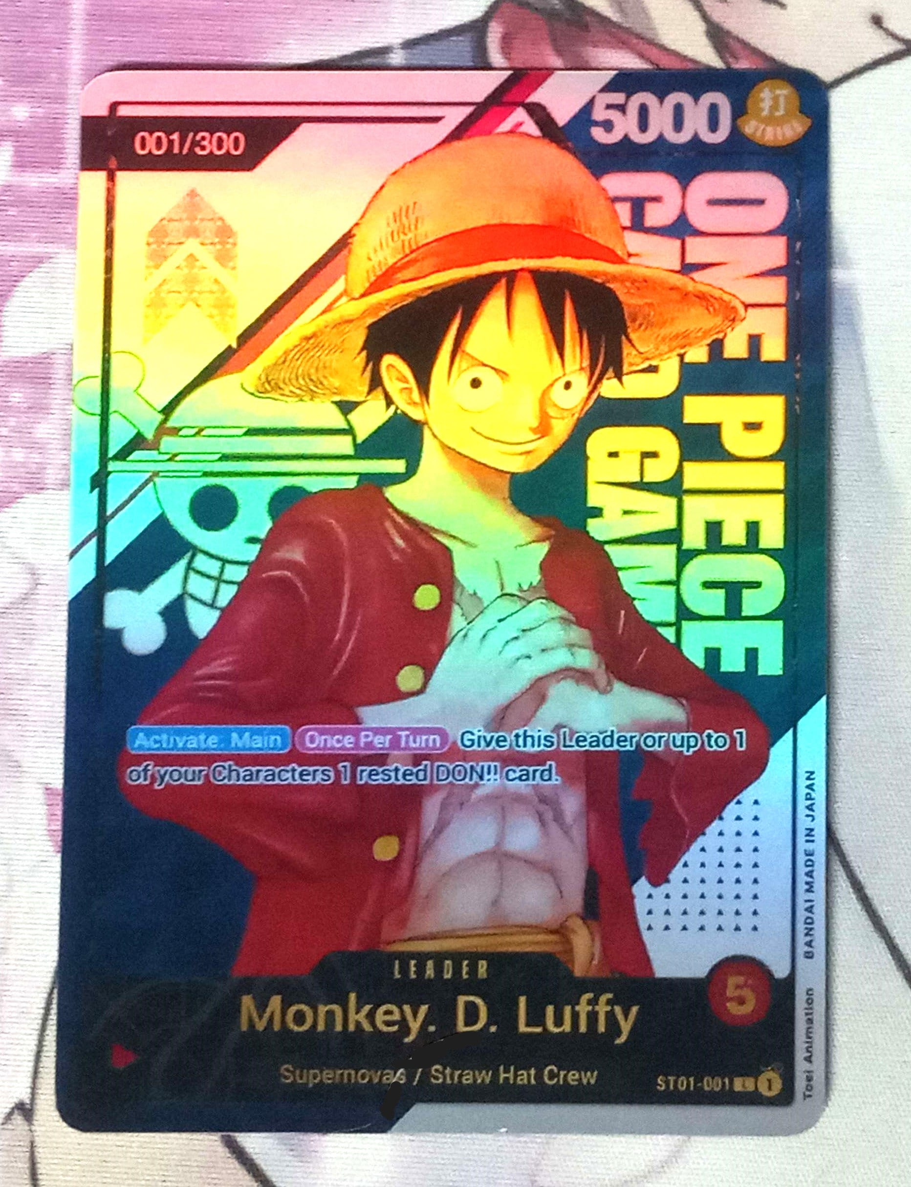 Proxy Monkey D Luffy ST01-001 OP-PR Serial Number One Piece - Etsy
