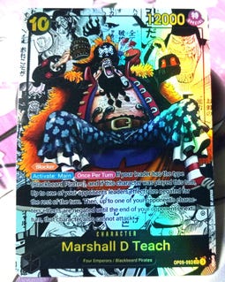 Manga Rare Marshall D. Teach OP09-093 Proxy One Piece Card Game - Etsy