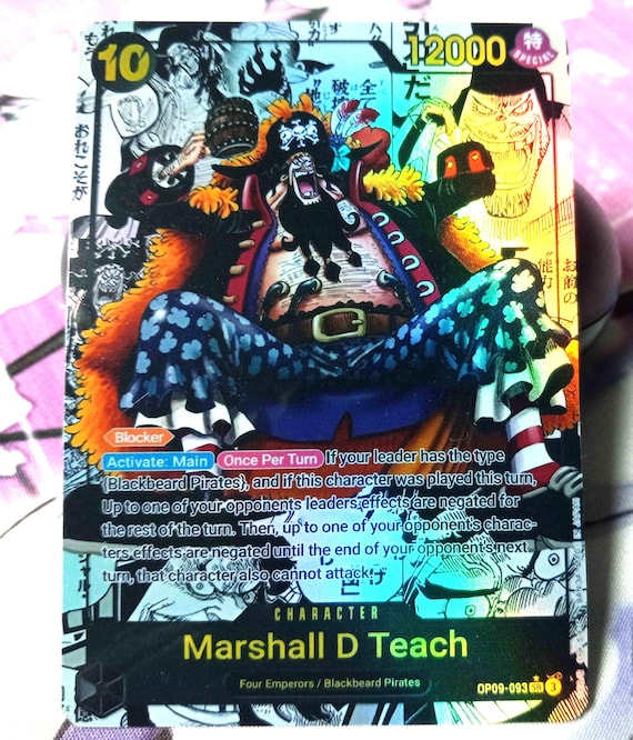 Manga Rare Marshall D. Teach OP09-093 Proxy One Piece Card Game - Etsy