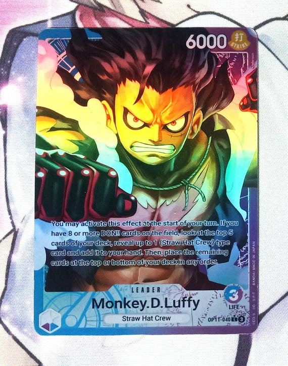 Monkey D Luffy OP11-040 Alt Art Leader Proxy One Piece - Etsy