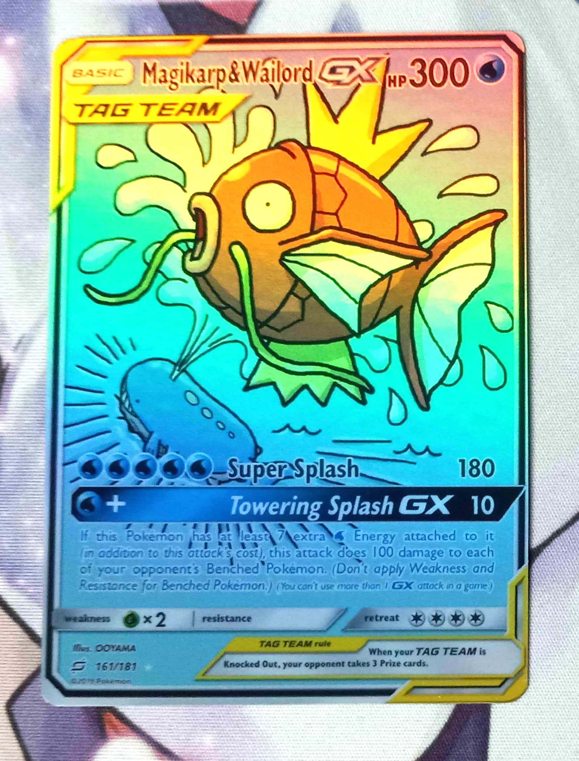 Magikarp Wailord GX Alt Full Art 161/181 Team up Proxy Pokemon TCG