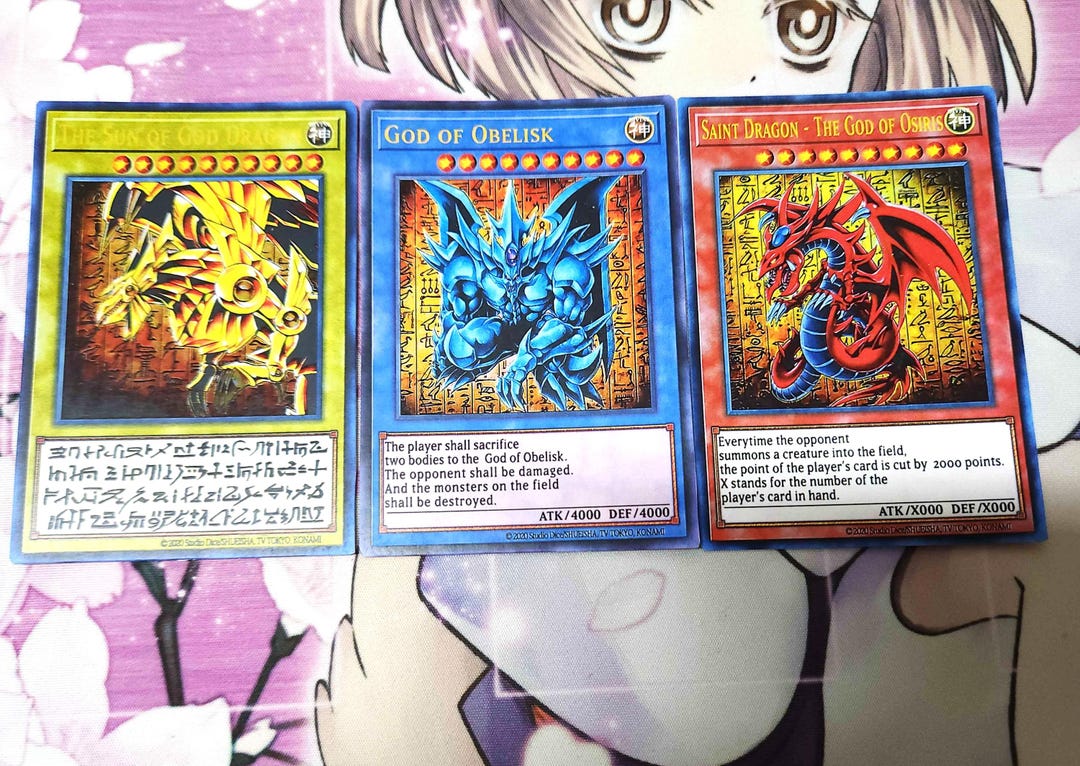 25th Anniversary God Obelisk Slifer Ra Stainless Steel Yugioh